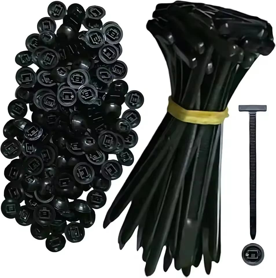 Fibbia universale per fascette per cavi in nylon, porta fascette per carichi pesanti con design a perno e bottoni, elementi di fissaggio per fascette in plastica per carrozzeria dell'auto