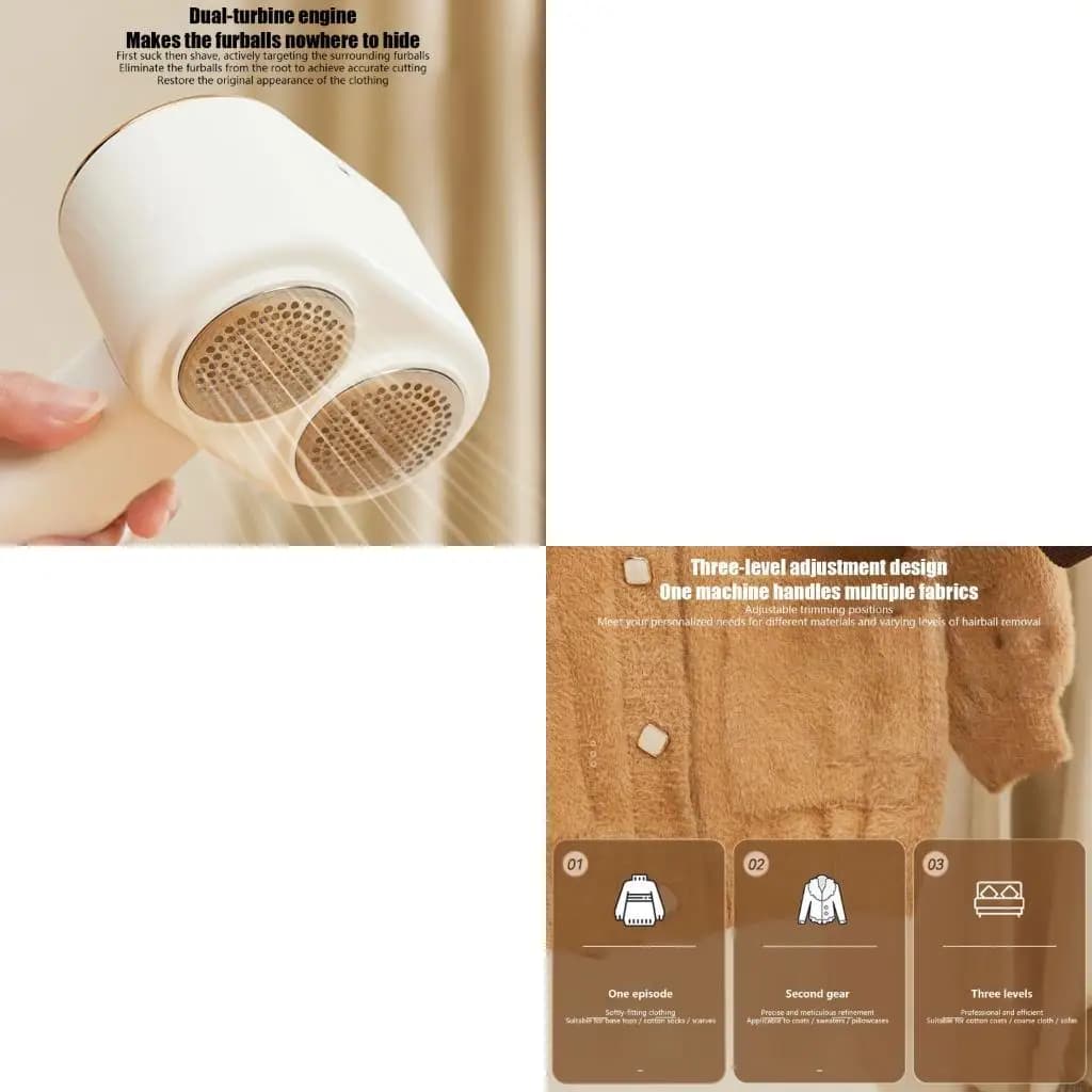 J6PE 3 Speed Fabric Shaver Rechargeable Fabric Electric Lint Remover Large Coverage