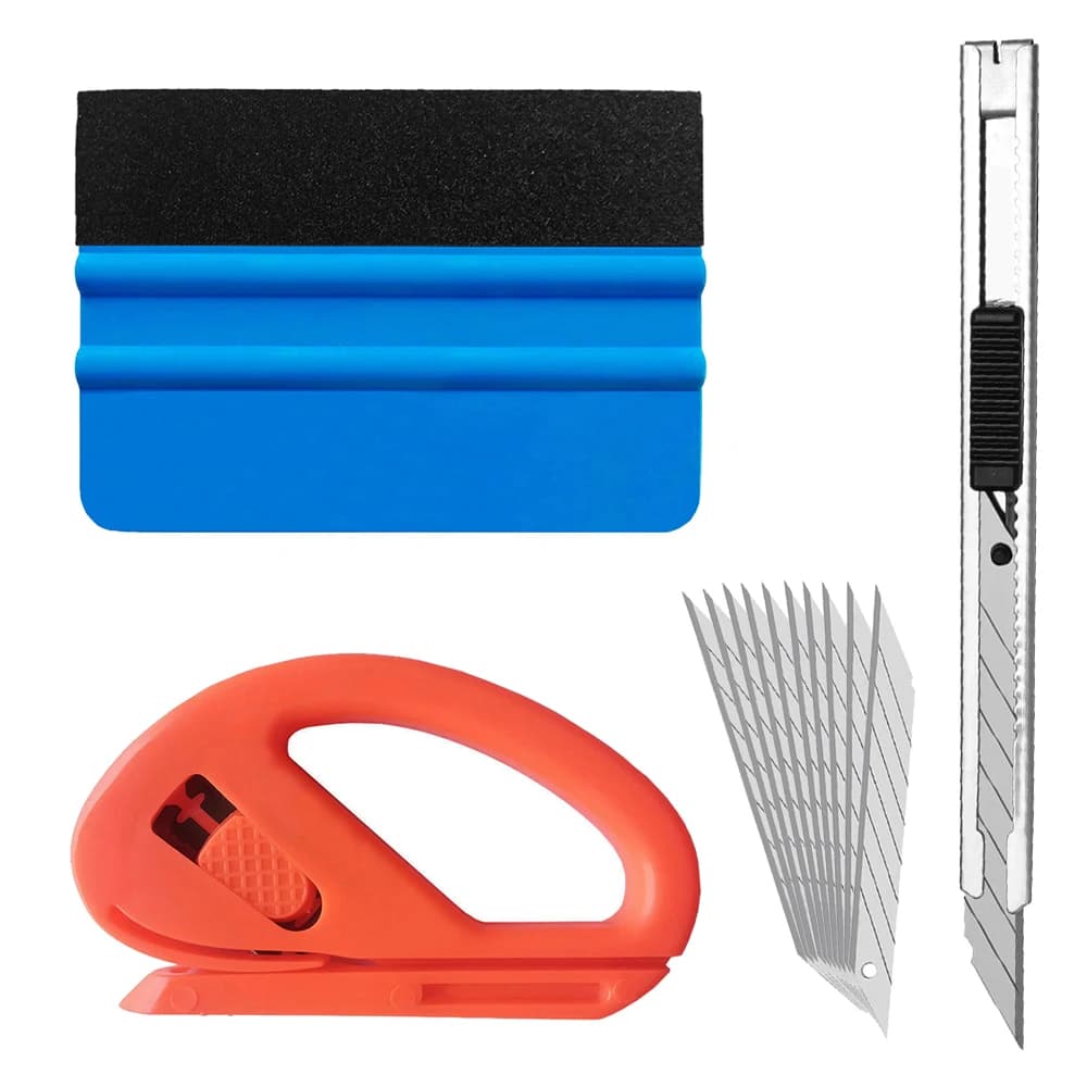 Nuovo Kit di Strumenti per Wrapping Auto: Raschietto, Taglierina, Squeegee in Plastica, Spatole per Pellicole, Attrezzi per Applicazione Pellicole e Oscuramento Vetri
