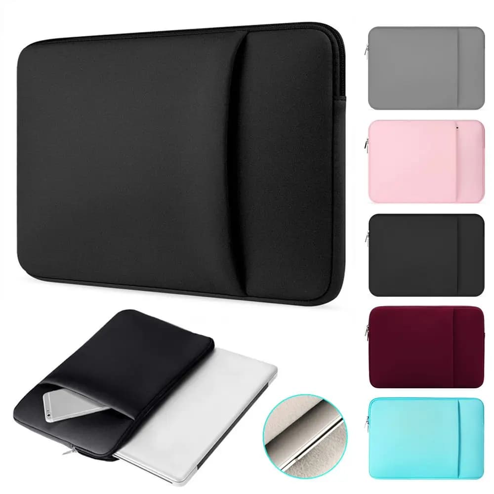 Custodia per laptop da 11 13 15 pollici Custodia per borsa da trasporto con doppia cerniera Custodia morbida per notebook per Xiaomi Lenovo HP Dell Asus