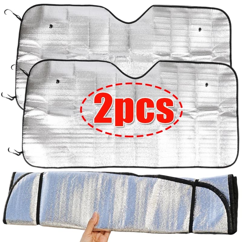 1/2 Pezzi Parasole per Auto Estivo e Invernale, Accessori per Parabrezza Auto, Impermeabile, Antineve e Protettivo dai Raggi UV
