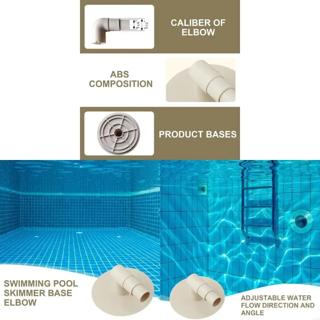 J1HF Essential Pool Cleaning Vacuum Adapter Elbow Board Quick Connection Skimmer Base
