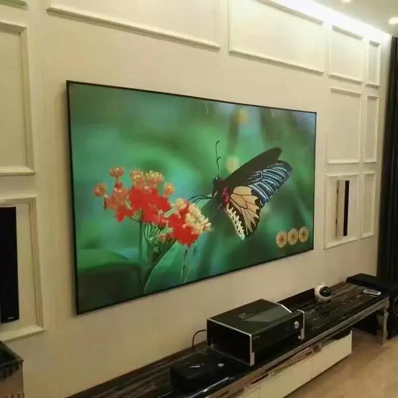 Schermo di proiezione a cornice fissa in cristallo Ultra HD CBSP ALR PET 120" Schermo per proiettore Home Theater 4K per film con proiettori UST