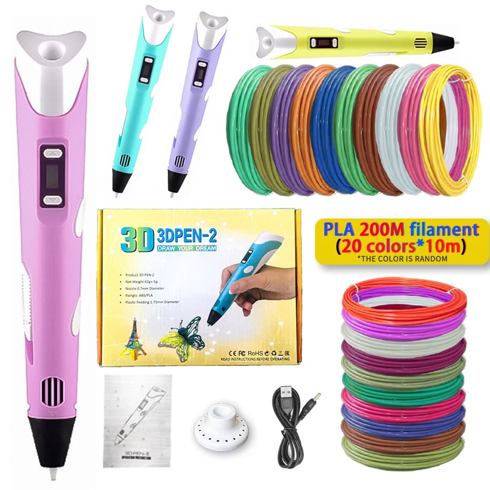 3D Pen for Kids 3D Printing Pen Set with Filament PLA Creative Art Tools DIY for Kids Christmas Birthday Gifts Educational Toys