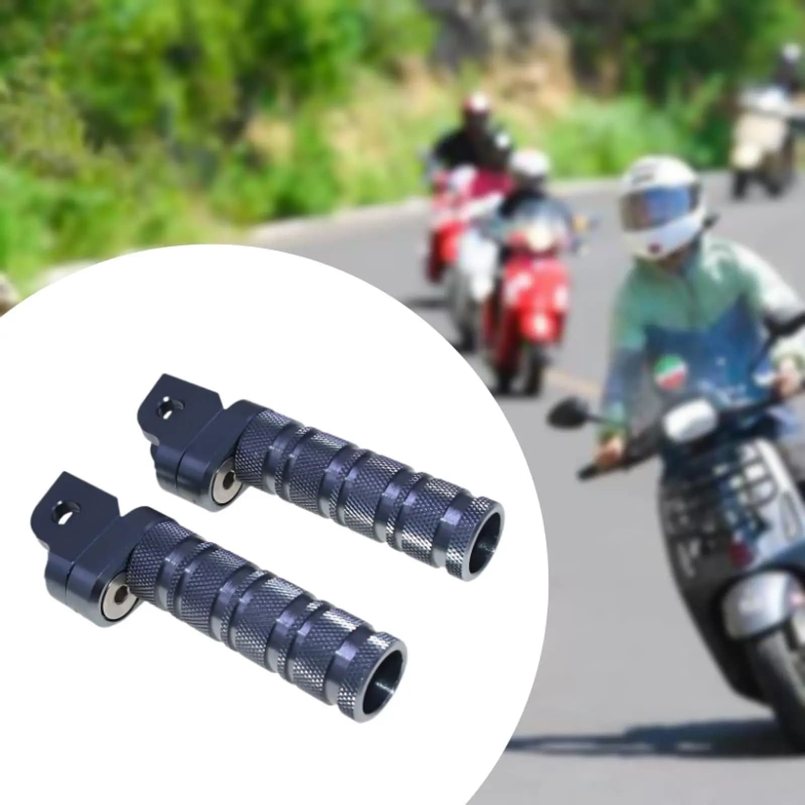 1 paio di poggiapiedi per moto, accessorio per poggiapiedi per moto, professionale e robusto