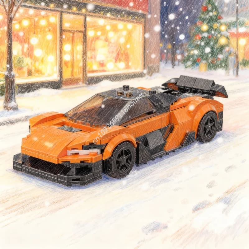 290 Pezzi MOC Modello di Auto McLaren, Blocchi da Costruzione, Regalo di Natale, Giocattolo Educativo Creativo per Bambini