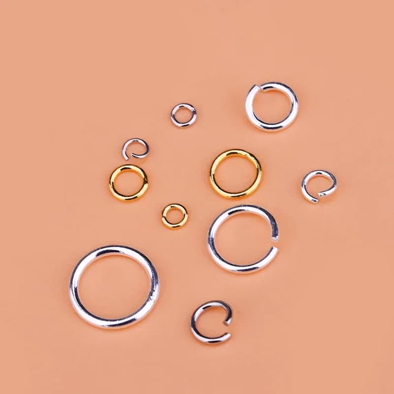 10 pezzi accessori in argento sterling 925 anello aperto anello di collegamento anello aperto, collana braccialetto fai da te fatto a mano anello chiuso dal vivo