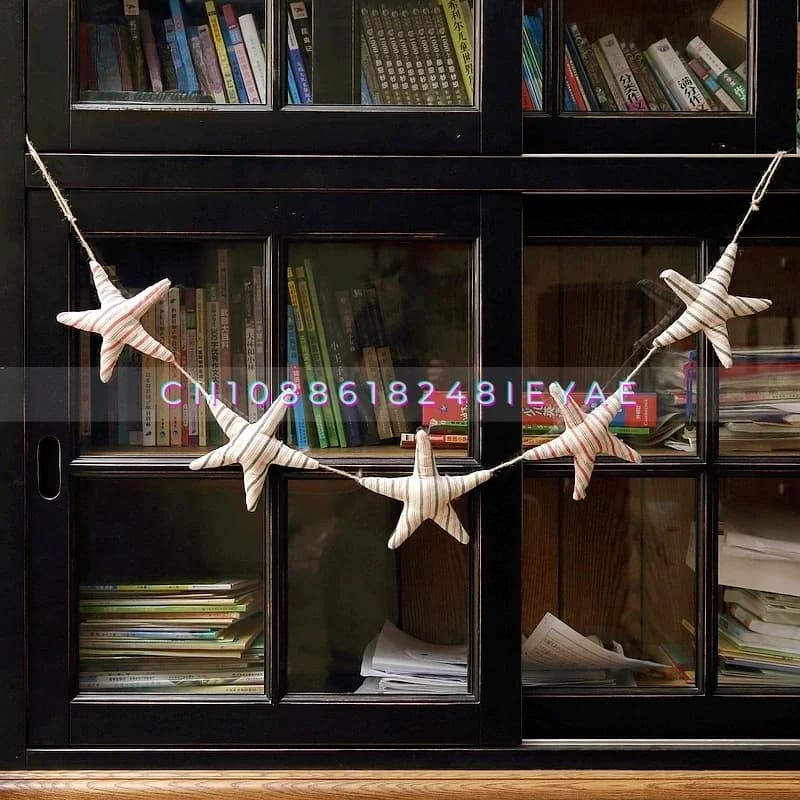 Country American Sweet Christmas New Year Fabric door Lintel Wall decoration Tent for door Ornaments for festive atmosphere