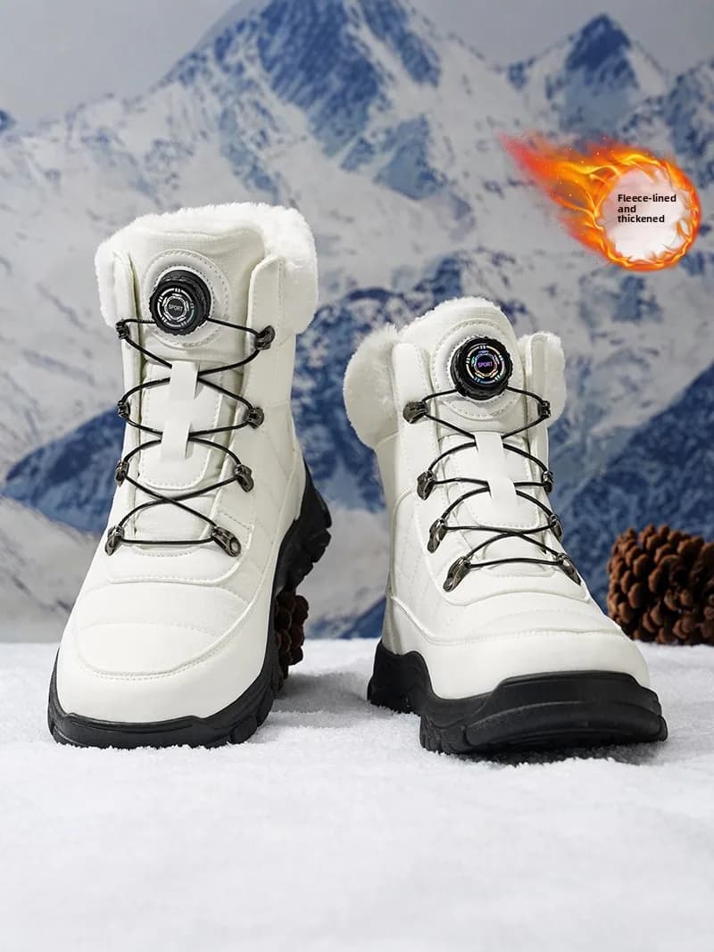 Men's Winter Snow Boots Thermal Cotton High Top Boots Thick Bottom Casual Shoes for Outdoor Activities in below 40 Deg...
