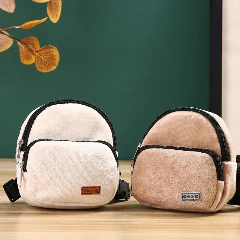 Zaino per animali domestici Borse per snack per cani Borse da scuola per cuccioli Tasca portatile Comoda custodia Morbida e carina Forniture per animali domestici Pacchetto per cani da esterno