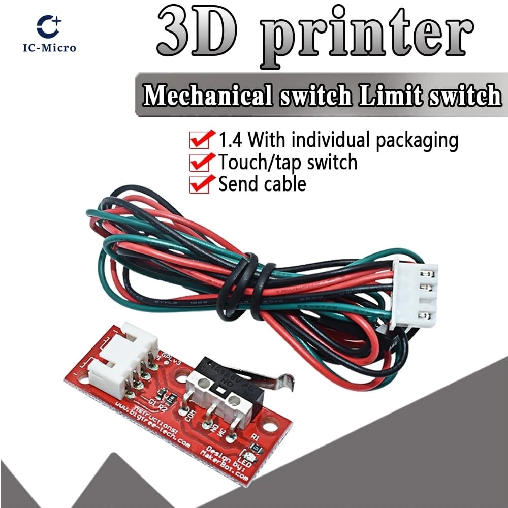 End stop switch for Arduino End stop switch + high quality mechanical Endstop cable for 3D RAMPS 1.4 printer