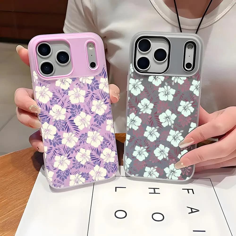 Custodia per iPhone Fashion Wildflowers Ins per iPhone 17 16 15 14 13 12 11 Pro Max Plus Mini, Cover Morbida Trasparente Antiurto in Gelatina