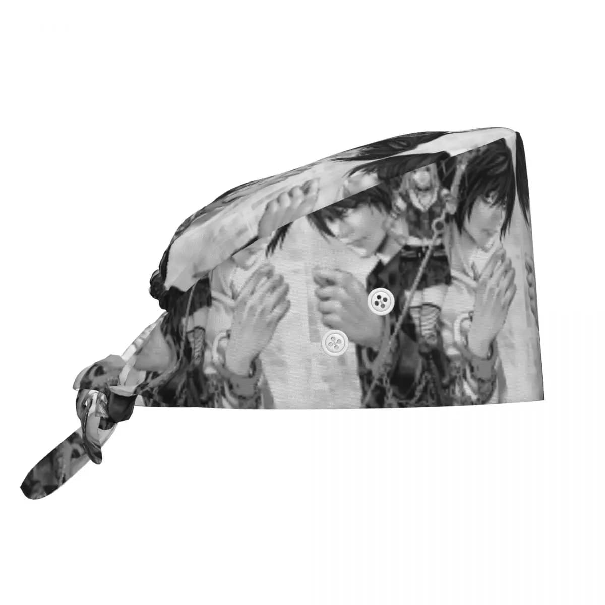 Cappello Chirurgico Unisex Regolabile con Motivo Anime Death Note Ryuk, Berretto da Infermiere per Dentisti