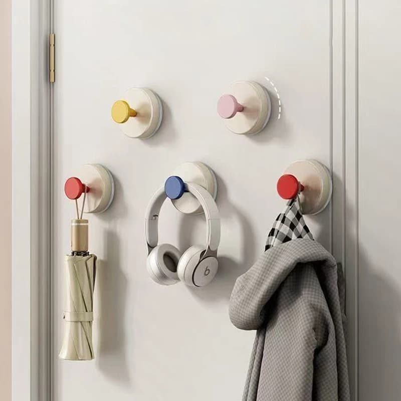 1 Pezzo Gancio a ventosa senza foratura, appendiabiti da parete, accessori per la casa, ganci adesivi riutilizzabili per organizzazione, forniture per la casa e da viaggio