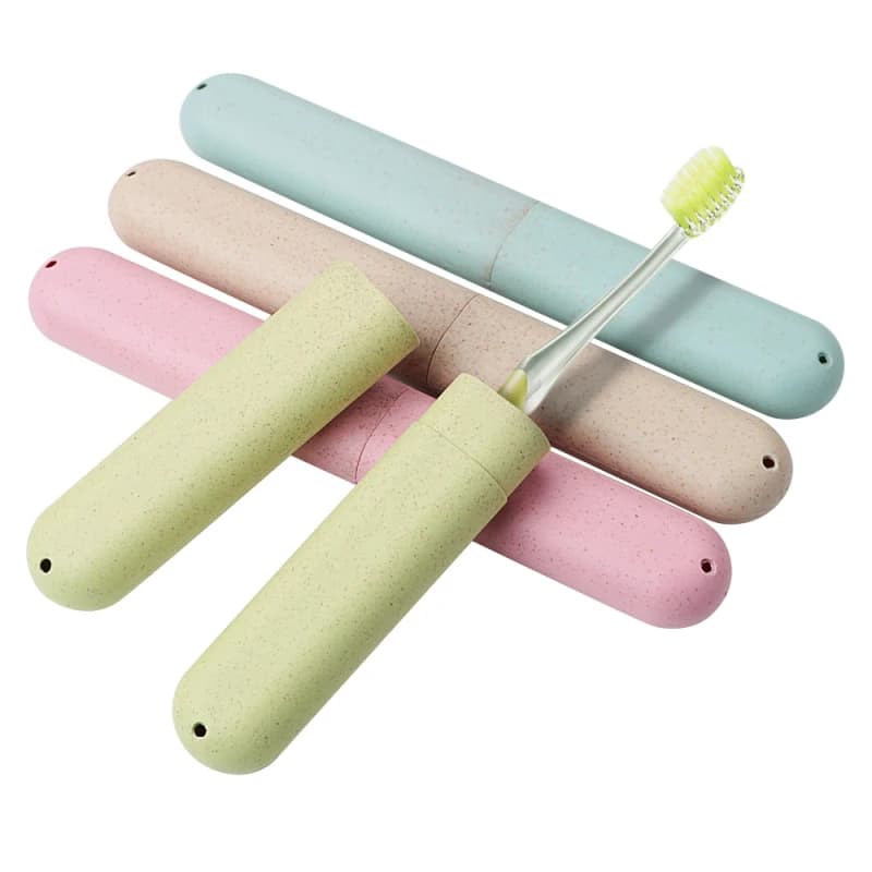Portaspazzolino da viaggio portatile da 1/4 pezzi, custodia protettiva in plastica per spazzolino da denti, per viaggi, campeggio, casa, scuola, lavoro