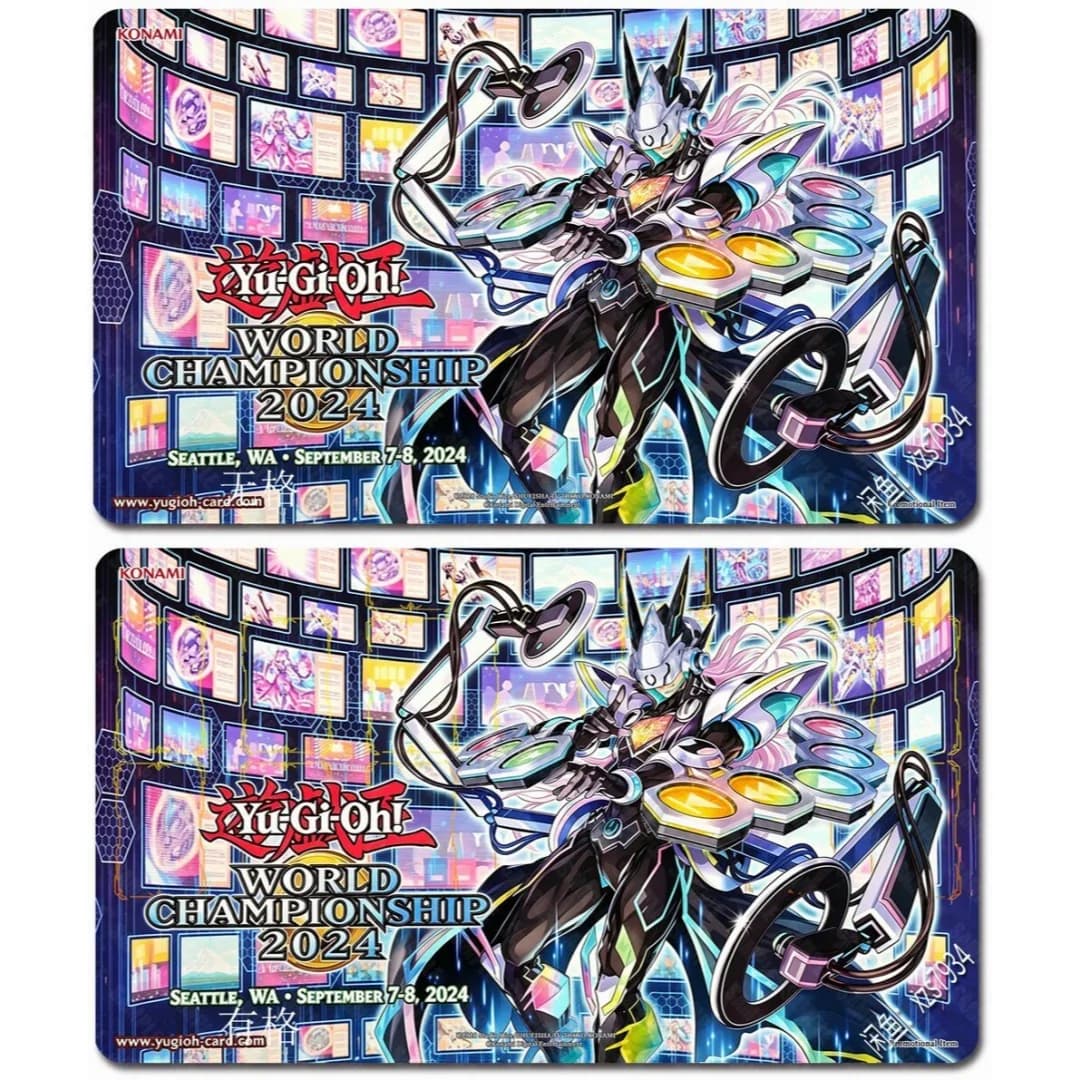 600x350mm Yu-Gi-Oh! Playmat Elttaes The MASTER of DUELS Diy WCS 2024 Single Rubber Board Game Card Mat 2mm Seamless Edge Toys
