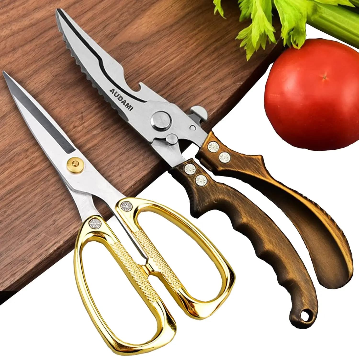 Forbici da Cucina 2 Pezzi, Forbici Robuste per Pollame e Carne per Cucinare