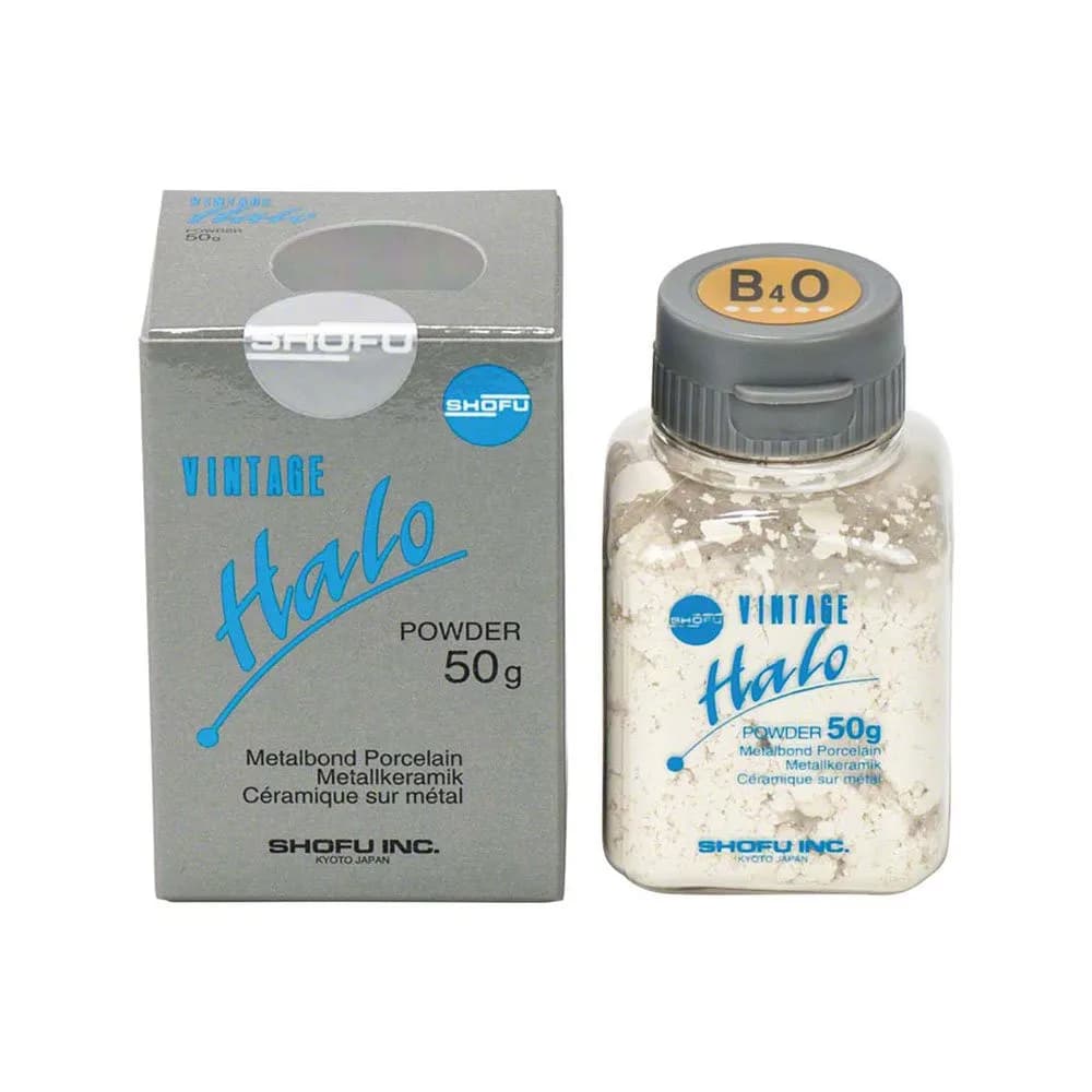 Polvere metallica dentale Shofu Polvere Halo vintage 50g Materiale opaco PFM Polvere OP in porcellana metallica dentale
