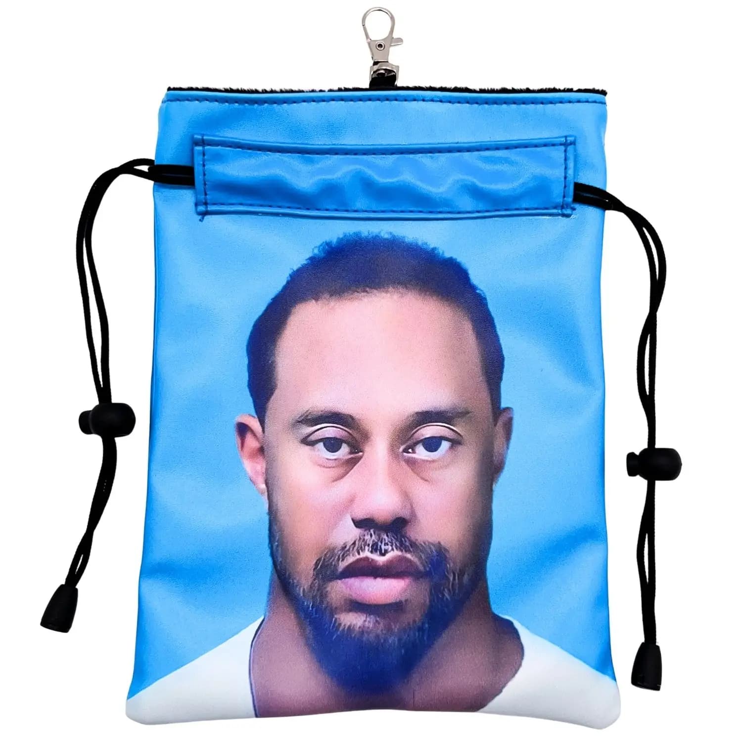 Divertente custodia natalizia durevole per oggetti di valore da golf Custodia da golf in pelle PU con chiusura con coulisse Borsa da pallina da golf Borsa da pallina portatile