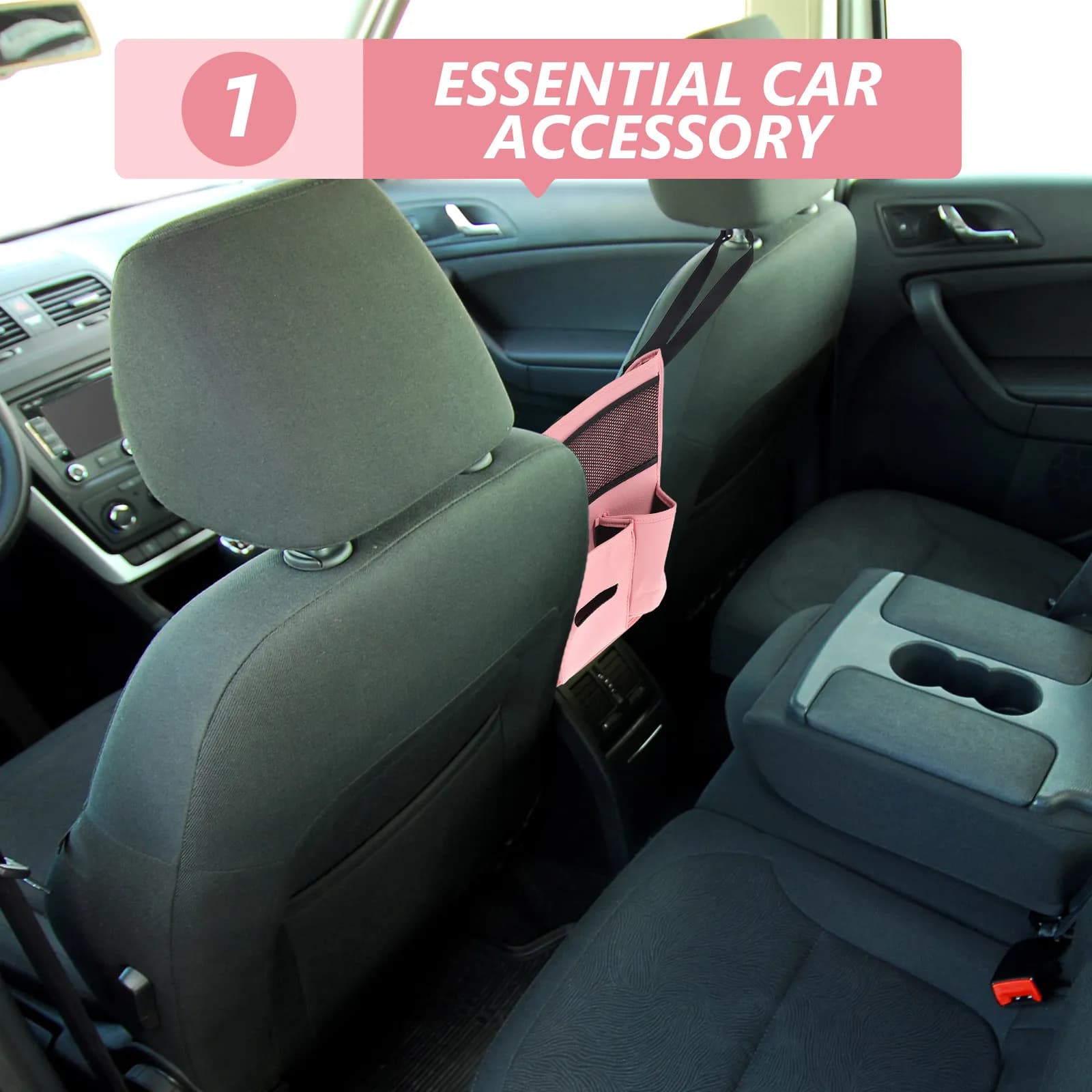 Organizer per Bracciolo Auto, Borsa Multifunzionale in Rete per Console, Organizer Laterale per Sedile Anteriore di SUV e Camion