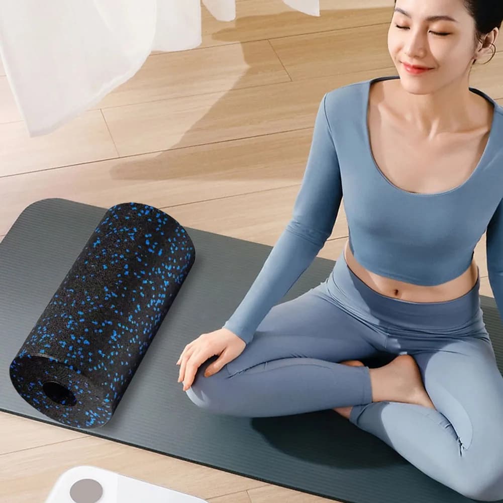 Foam Roller Exercise Roller High Density Muscle Roller Multi-Function EPP Hollow Massage Roller Non Slip for Yoga Pilates