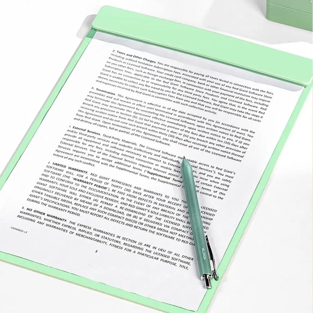 Gestore della cartella di carta per appunti Lavagna per firma Durevole Addensare Cartella di file A4 Morsetto per scrittura Blocco per fogli Disegno Scrittura