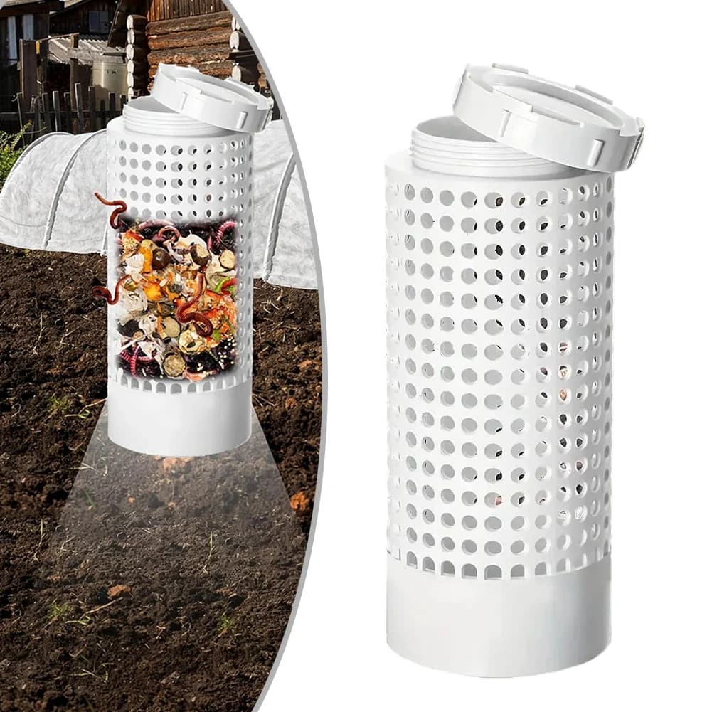1 pz contenitore per compostaggio per insetti per giardino salvaspazio in PVC tubo per compostaggio per insetti contenitore per compostaggio per letti e cortili da giardino rialzati