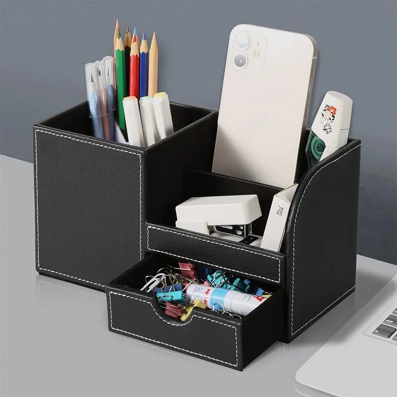 Doppio portapenne da tavolo portapenne portapenne portamatite organizzatore di cosmetici per accessori per custodie per la scuola dell'ufficio da scrivania