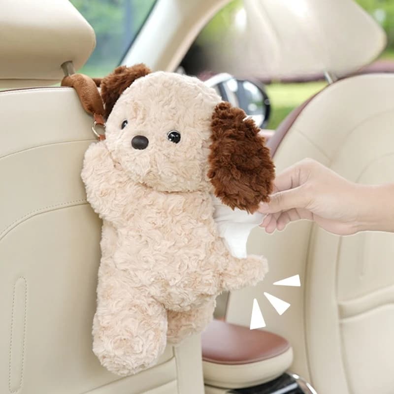 Porta Fazzoletti in Peluche per Auto, da Appendere o per Cruscotto, Organizzatore Morbido per Interni Auto e Casa, Organizzatore per Bagno