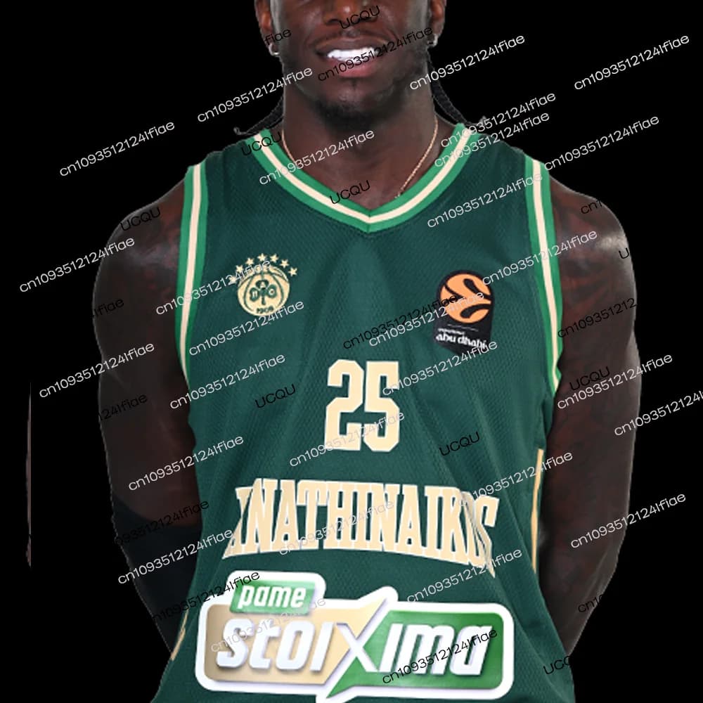 2025 New Arrivals Panathinaikos Men's Basketball Basketball Men's Basketball Quick Drying vest NUNN European Basketball Game Jersey
