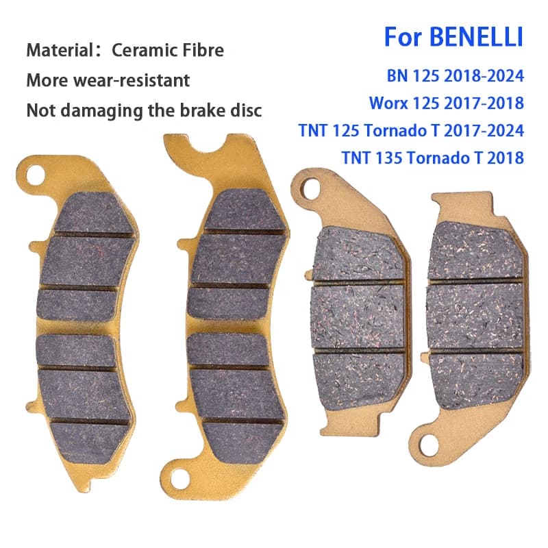 Motorcycle Front Rear Brake Pad Set for BENELLI BN125 2018-204 TNT125 Tornado T 2017-2024 TNT135 BN 125 TNT 135 Worx 125CC