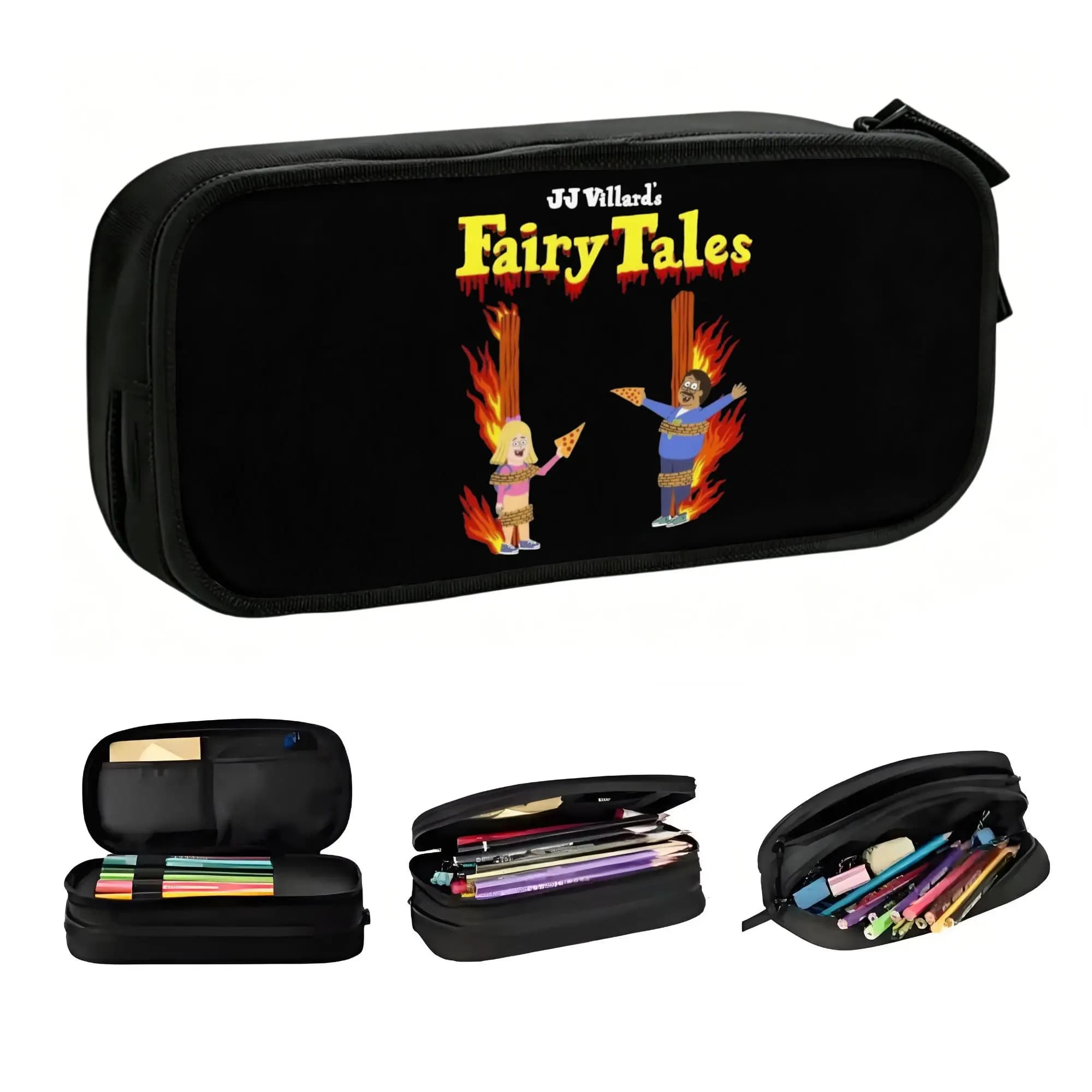 Cute Villards Fairys Pencil Cases for Women Men Large Capacity Comedy Horror Pencil Box School Supplies