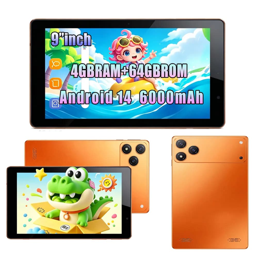 BDF Tablet for children Children's Tablets with shockproof protective case, parental control, double camera, Bluetooth, WiFi, 7.0 inch