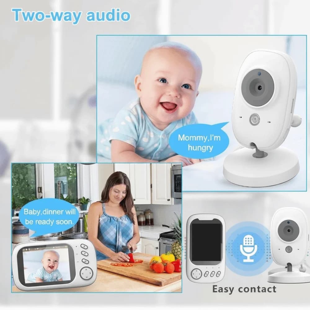 3.5-inch LCD ABM600 Baby Monitor 2 Way Audio Wireless Real-time Video Baby Monitor Upgraded Camera Real-time Video