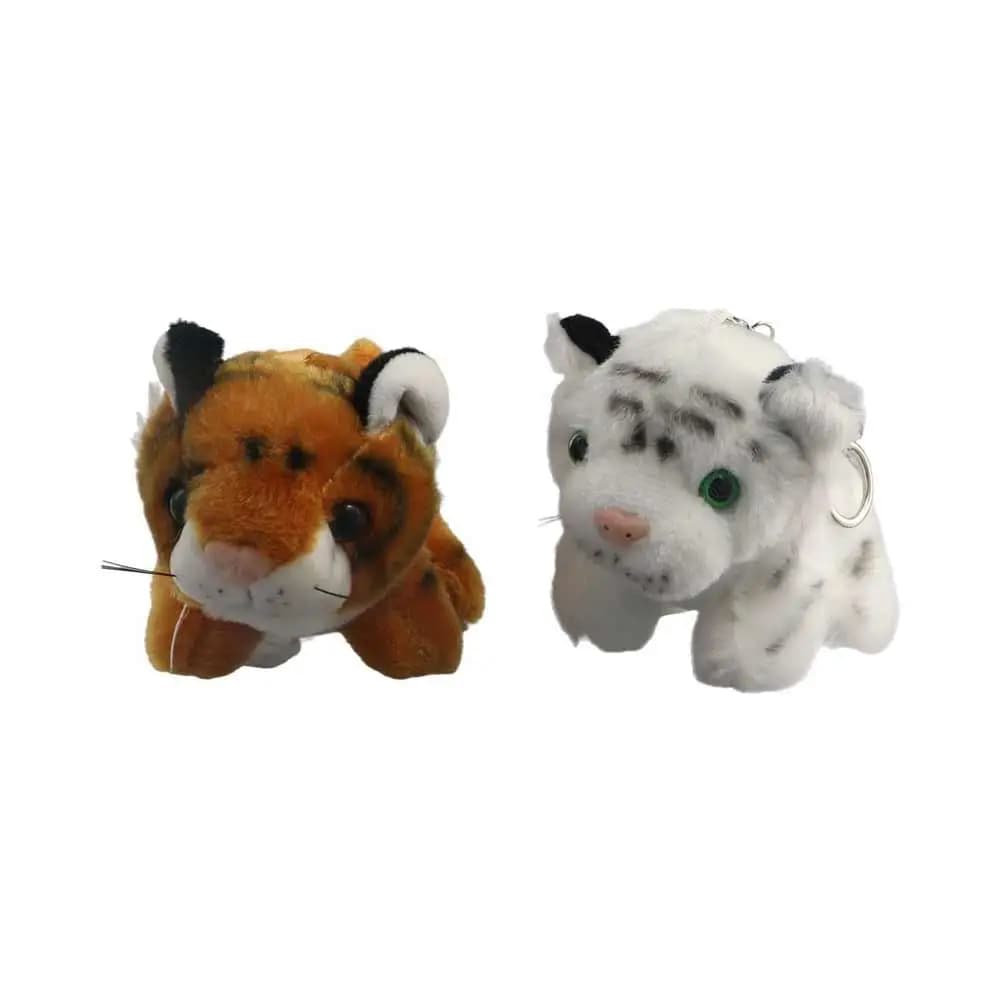 Ornament Cartoon Stuffed Animals Chinese Zodiac Tiger Car Keyring Tiger Keychain Stuffed Pendant