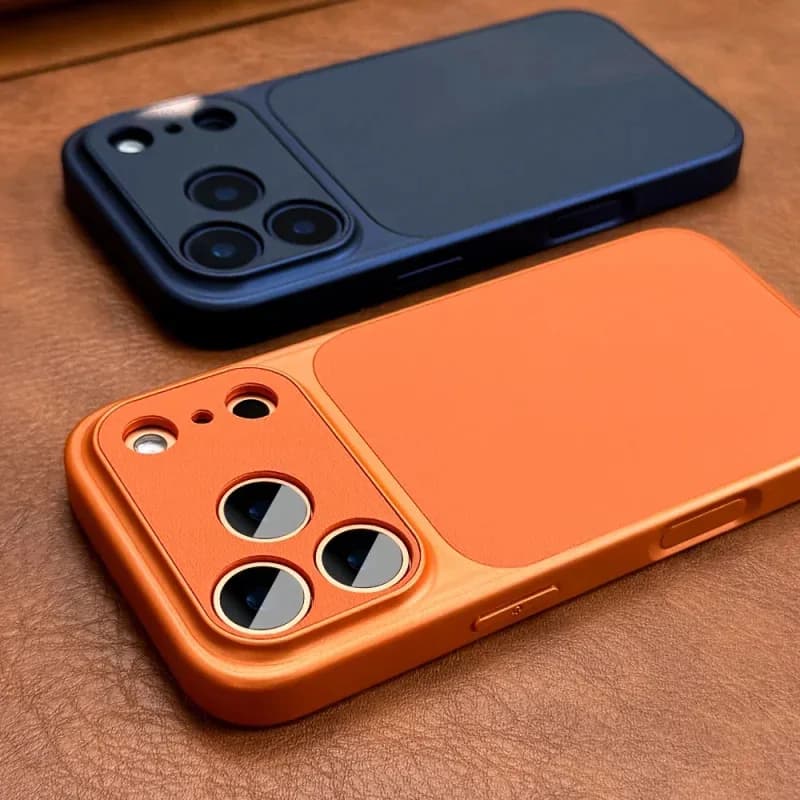 Luxurious New Orange Retro Phone Case For iPhone 17Air 16 15 14 17Pro 17Promax Soft-sided Hard Case