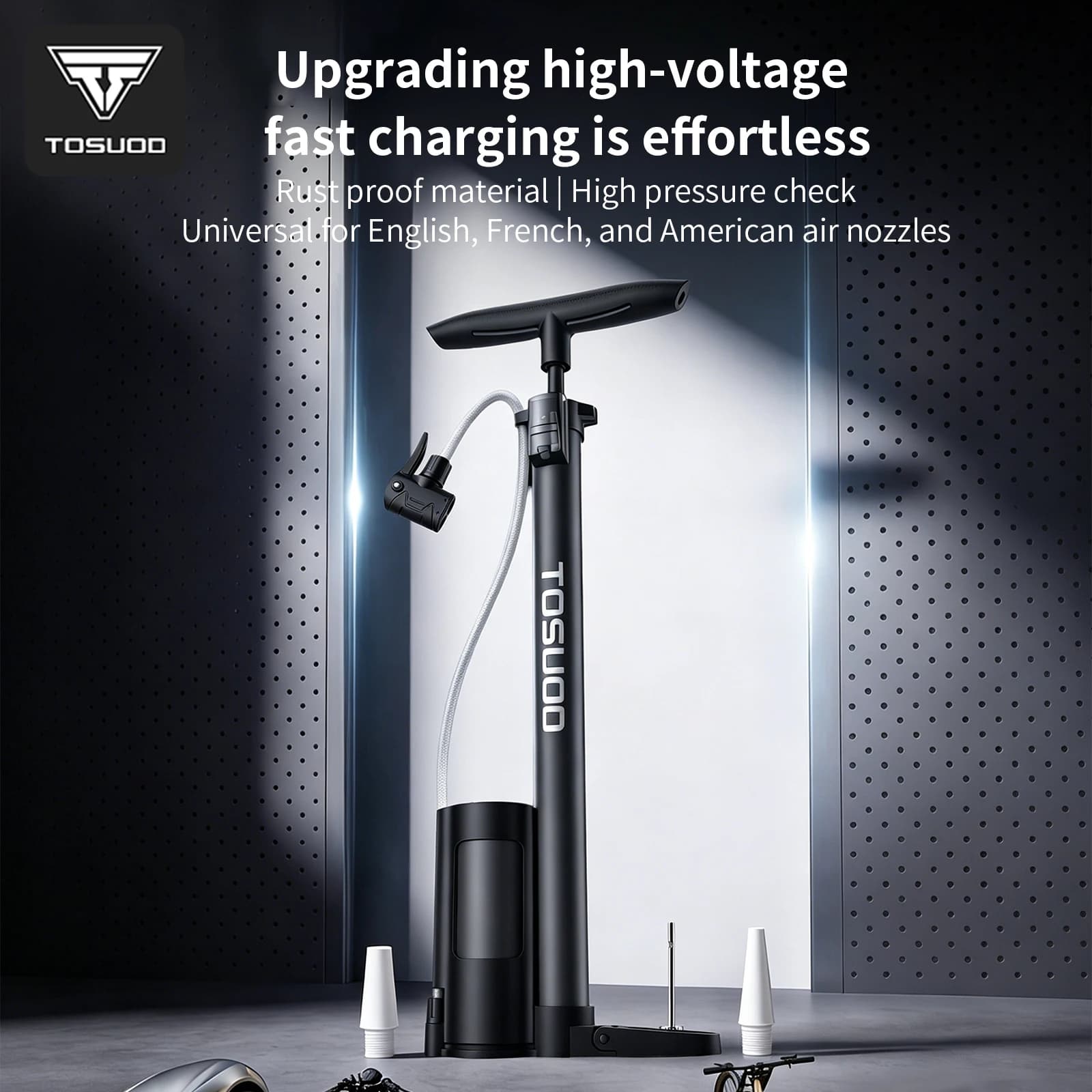 TOSUOD Bicycle Pump Presta Schrader Manual Air Pump MTB Road Bike Tire Inflator Cycling Accesories