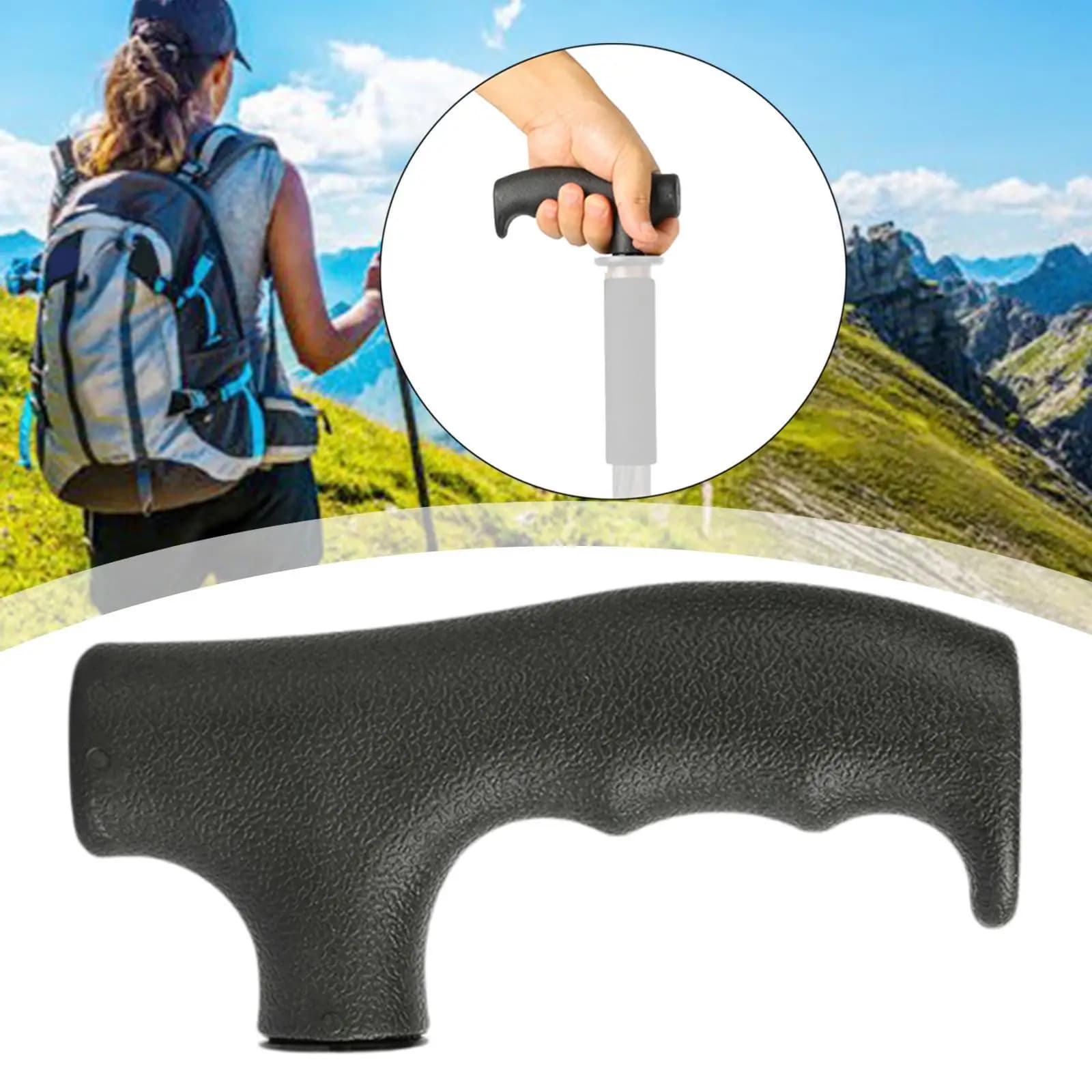 Monopod Handle Adapter Monopod Head Accessory,Replacement Cane Handle for Outdoor Climbing Photography Camping