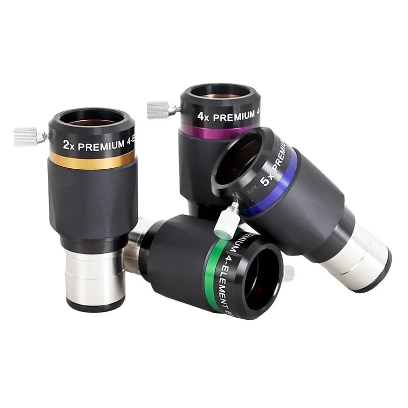 Rainbow Series 2X 3X 4X 5X Apochromatic Barlow Lens 1.25" 31.7mm Full Metal FMC for Astrophotography Telescope Accessory