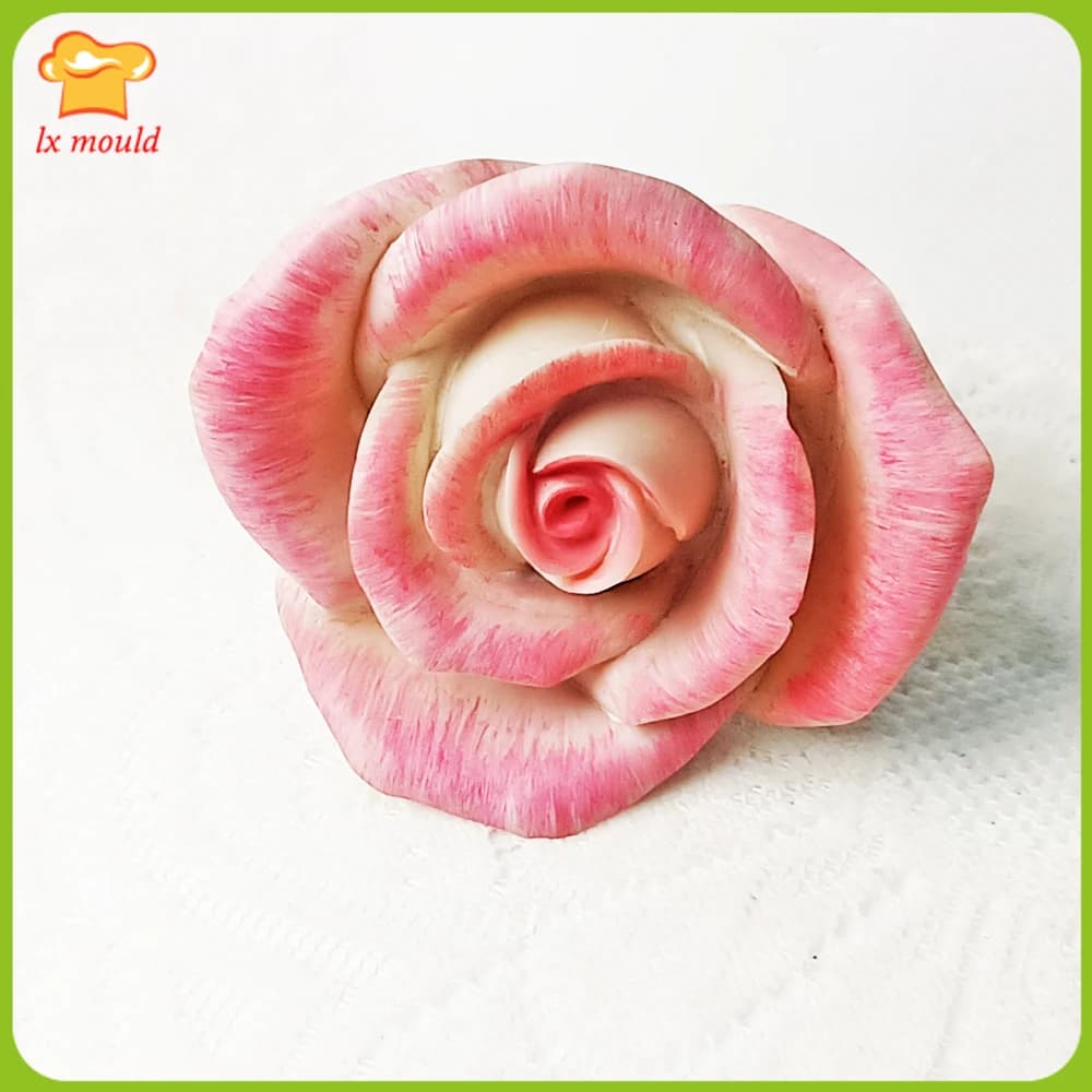 Stampo in Silicone 3D a Forma di Rosa per Decorazioni Torte, Fondente, Sapone, Gelato, Cioccolato e Caramelle
