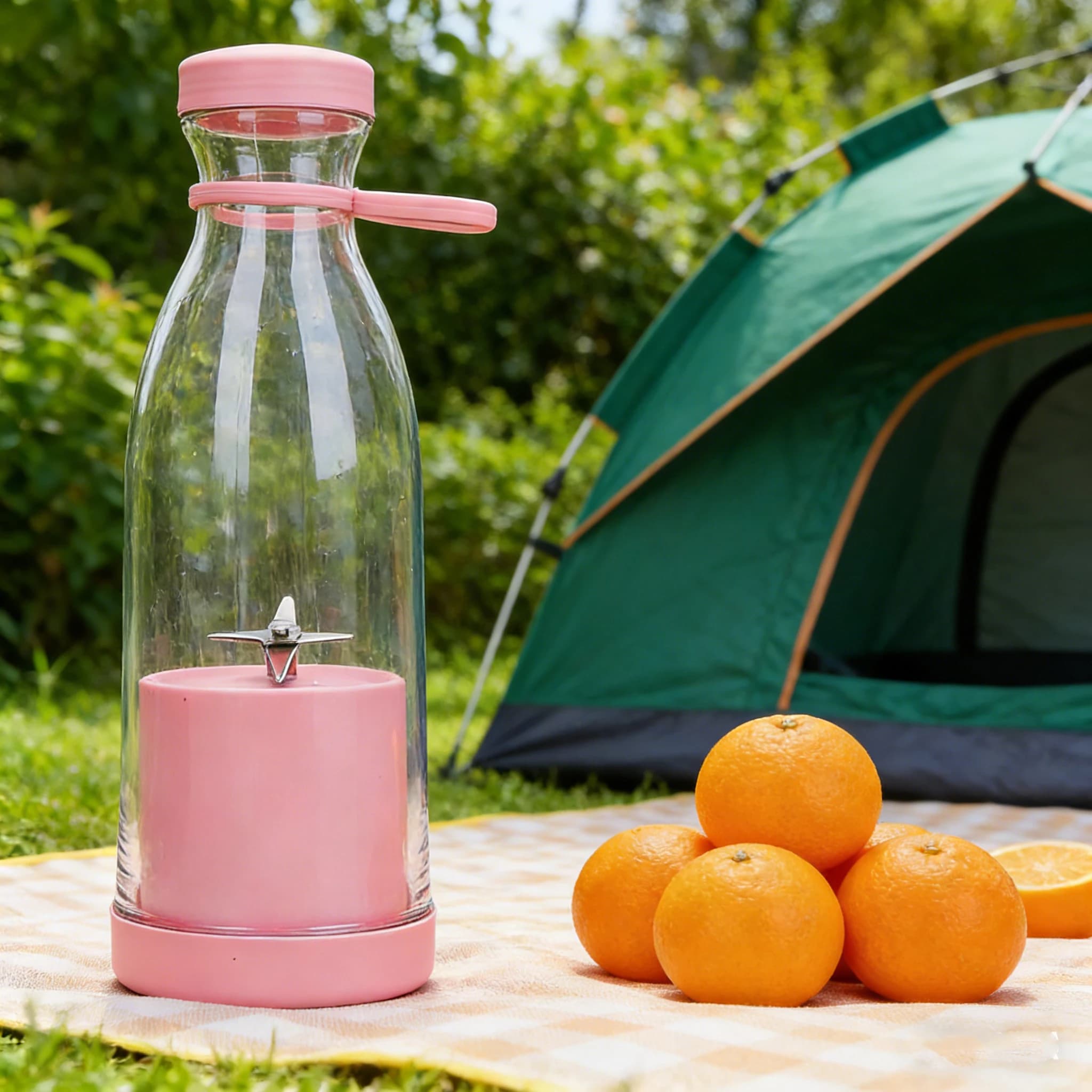 6 Lame 420ml Portable Bottle Filling Machine USB Wine Bottle Shape Mixer for Fruit Mini Electric Blender for Daily Use in Kitchen