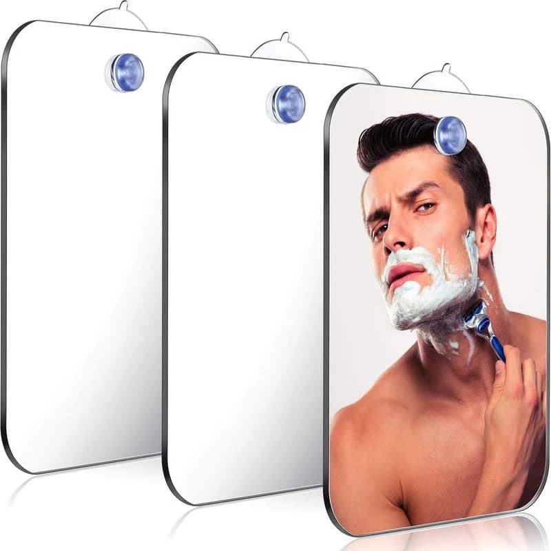 1 pz specchio acrilico con ventosa a parete specchio per doccia per uomo rasatura donna trucco accessori da bagno da viaggio portatili