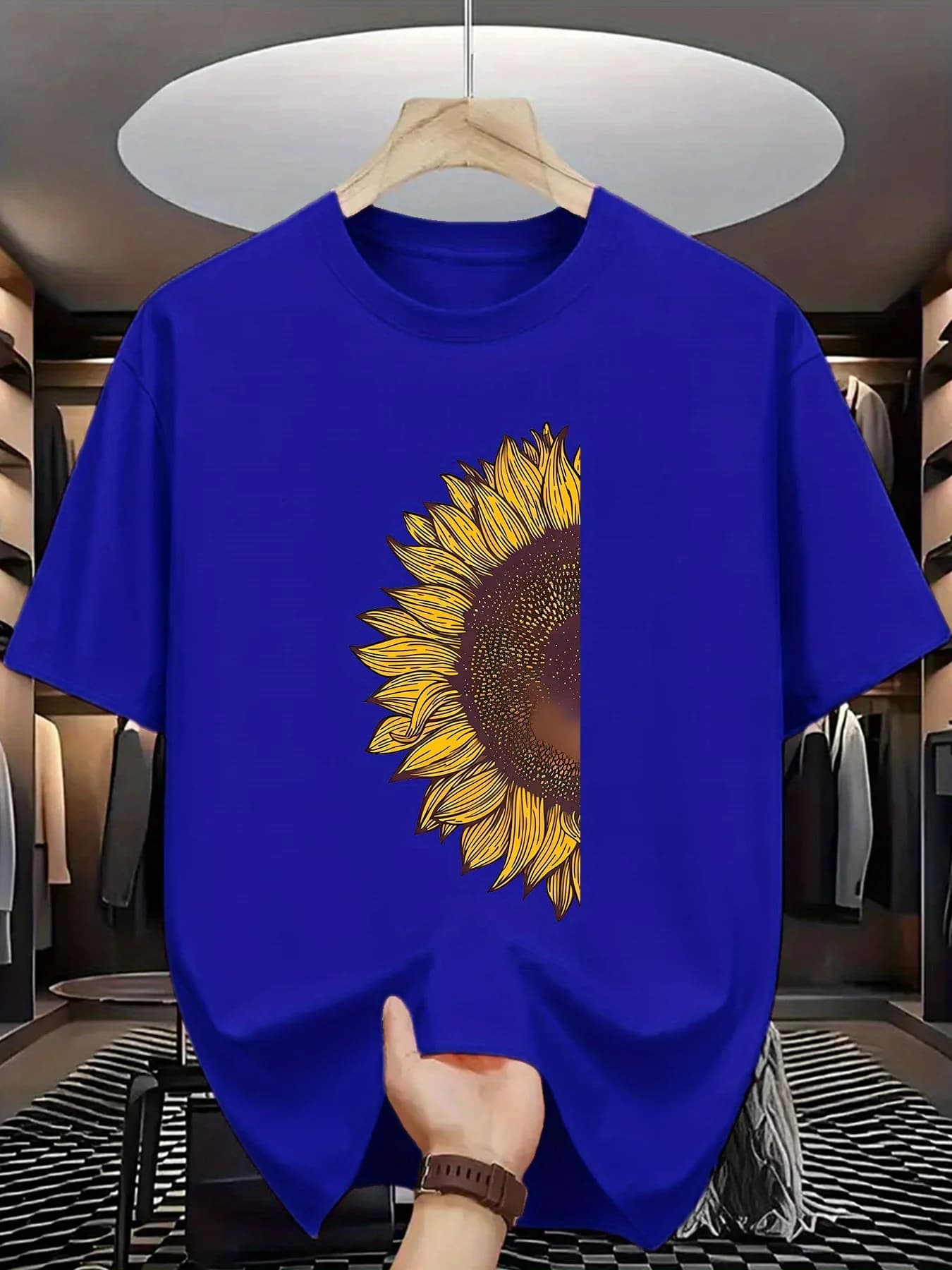 Summer Men'S Fashion Pattern Short-Sleeved T-Shirt Letter Pattern Printing