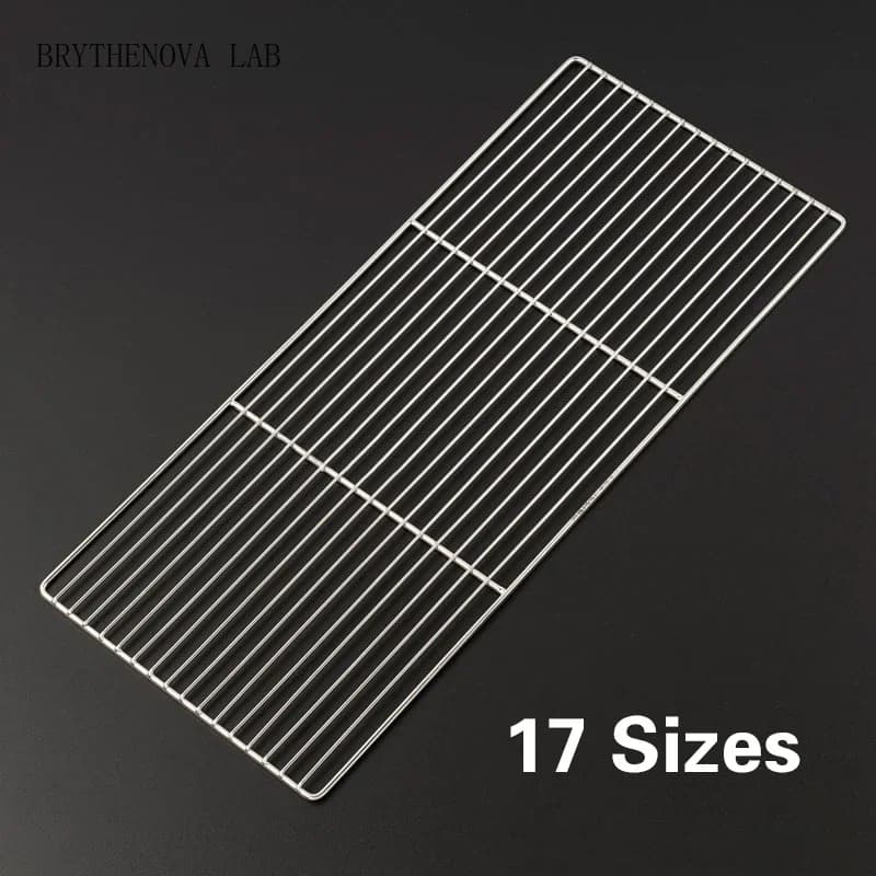 Non-stick Barbecue Grill Wire Mesh Stainless Steel Barbecue Net BBQ Square Rack Grate Grid for Camping Picnic Accessories