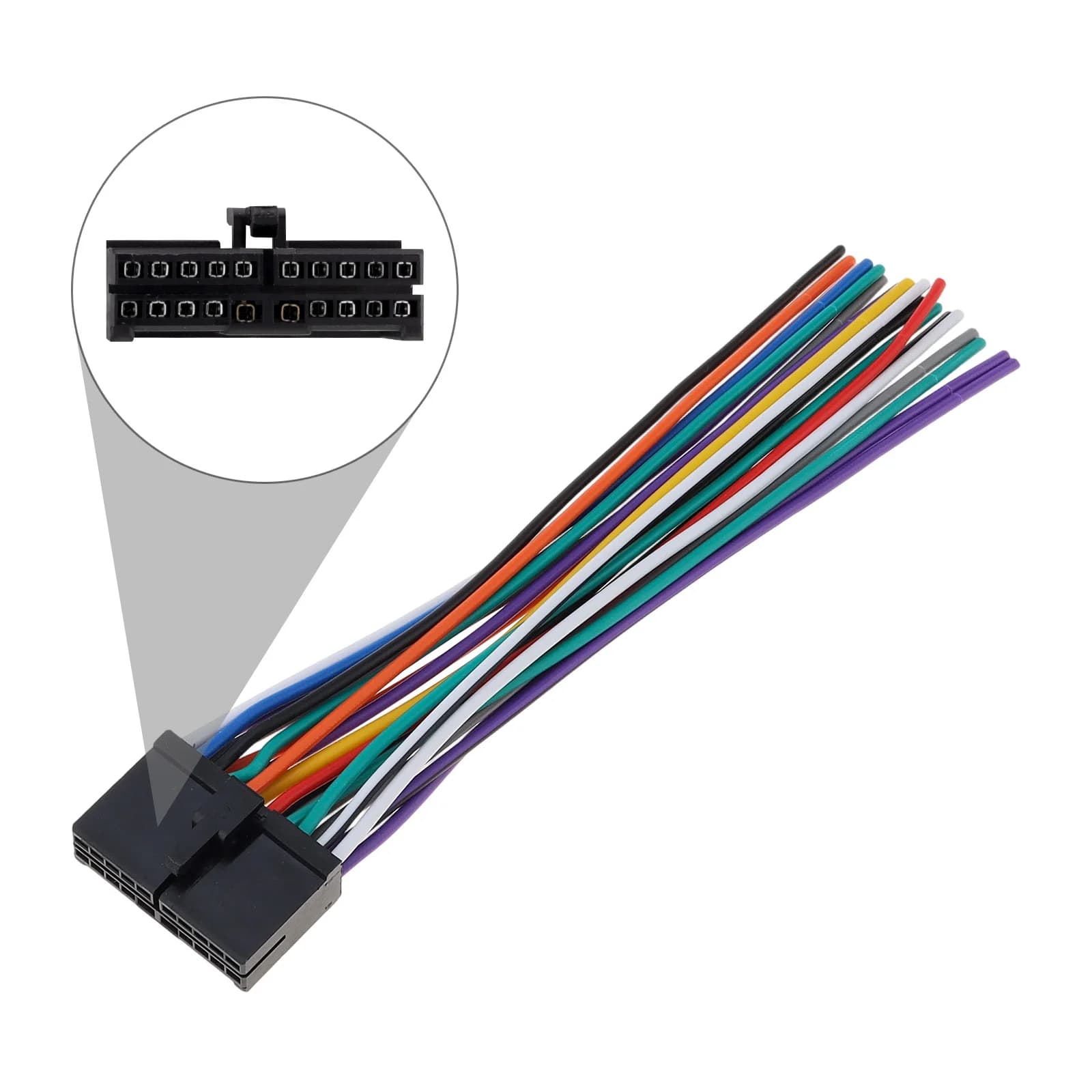 12V 20pin Car CD / DVD Radio Stereo cablaggio cavo cavo connettore adattatore adatto per Dual XDVD156BT/XDVD176BT/muslimate