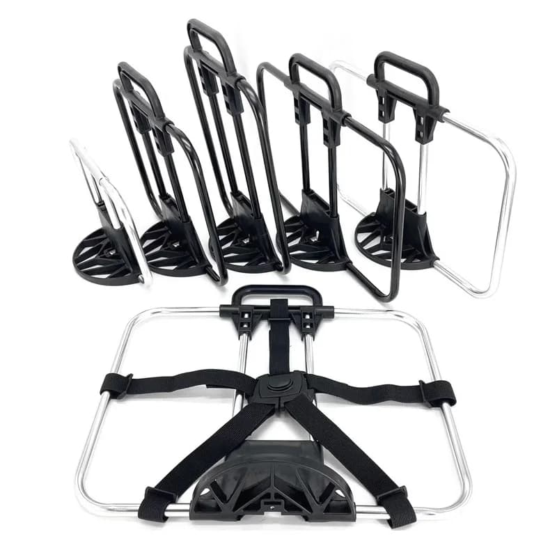 Per Brompton S-bag Staffa per zaino Portabici pieghevoli Portapacchi anteriori Blocco portapacchi Telaio piatto Staffe in lega di alluminio Argento Nero