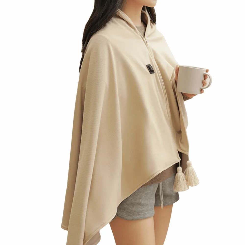 Coperta riscaldata elettrica USB indossabile per uso domestico Coperta scialle portatile lavabile Abbigliamento caldo Scialle caldo per l'inverno