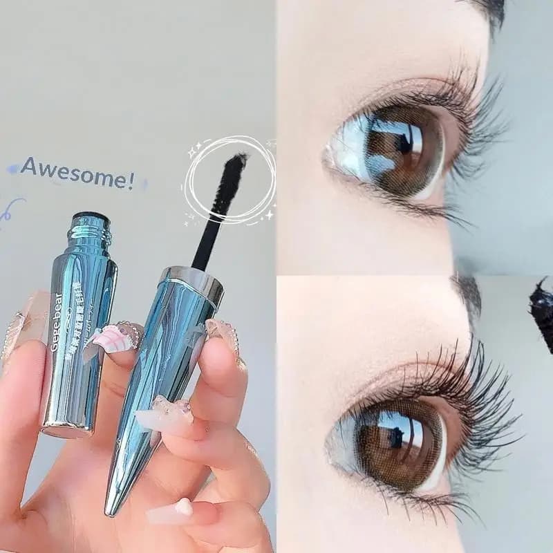 Long-Term Gege Bear Waterproof Mascara for Eyelash Extension and Curve, Black, Eyelash Makeup Cosmetic