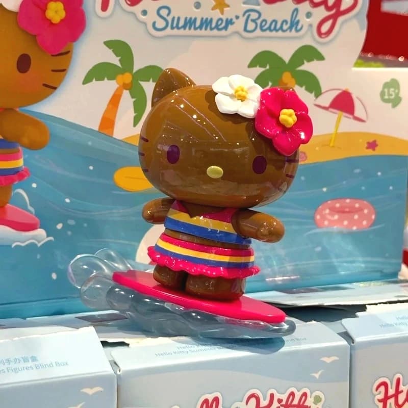 Hello Kitty Summer Beach Series Blind Box Action Figure Desktop Decor Kitty Anime Doll Mystery Box Trend Toys Surprise Gift New