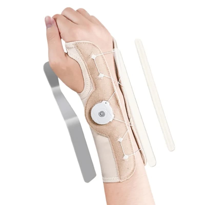 Tutore di supporto per polso 1PC per tunnel carpale Tutore di supporto per mano per sonno notturno con 3 stecche e manopola regolabile, per tendinite, schegge